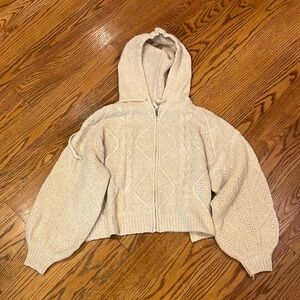 Sunday Stevens Woman’s Hooded Sweater Zip Up Size S/M